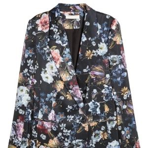 H&M Floral Patterned Satin Jacket